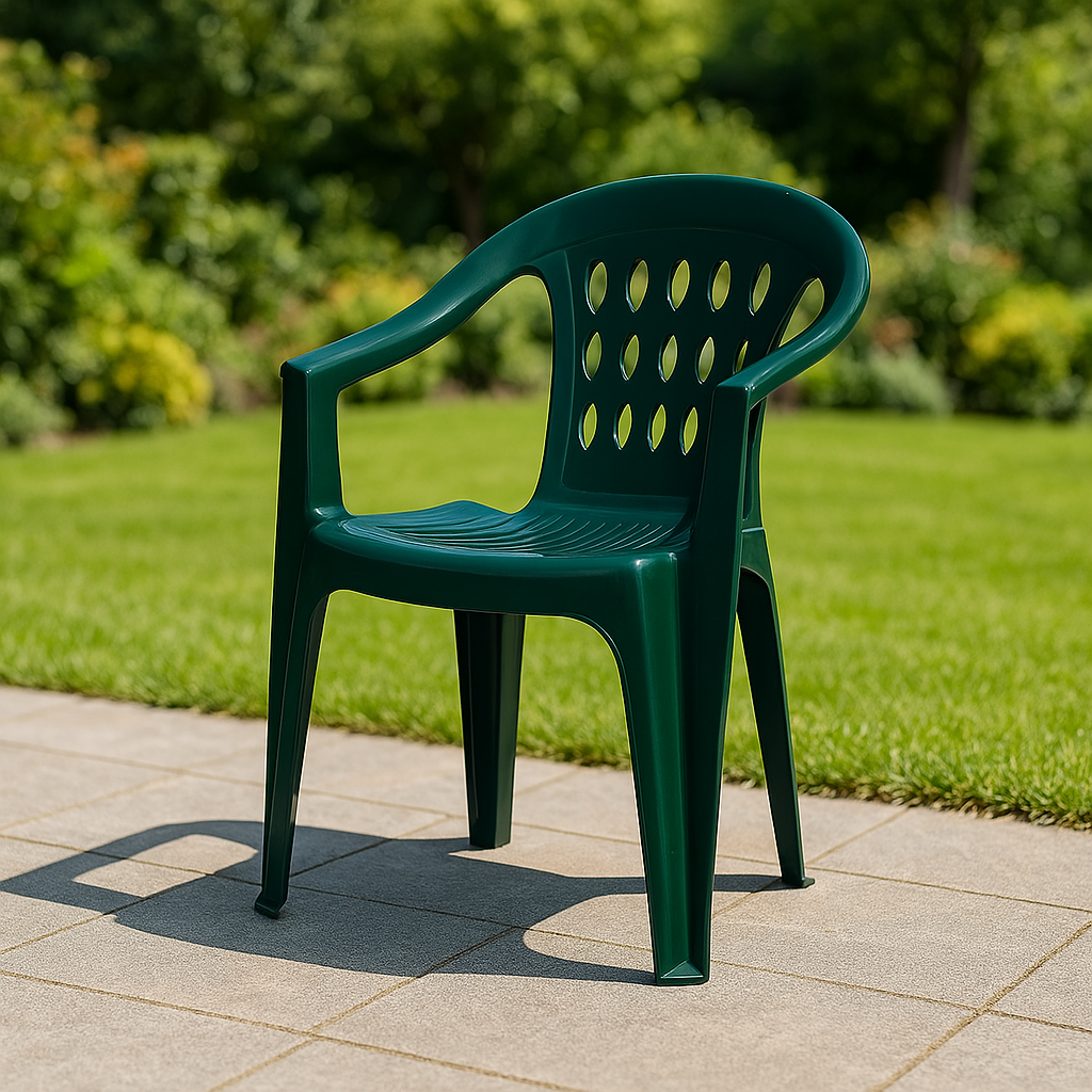 Градински пластмасов стол - зелен